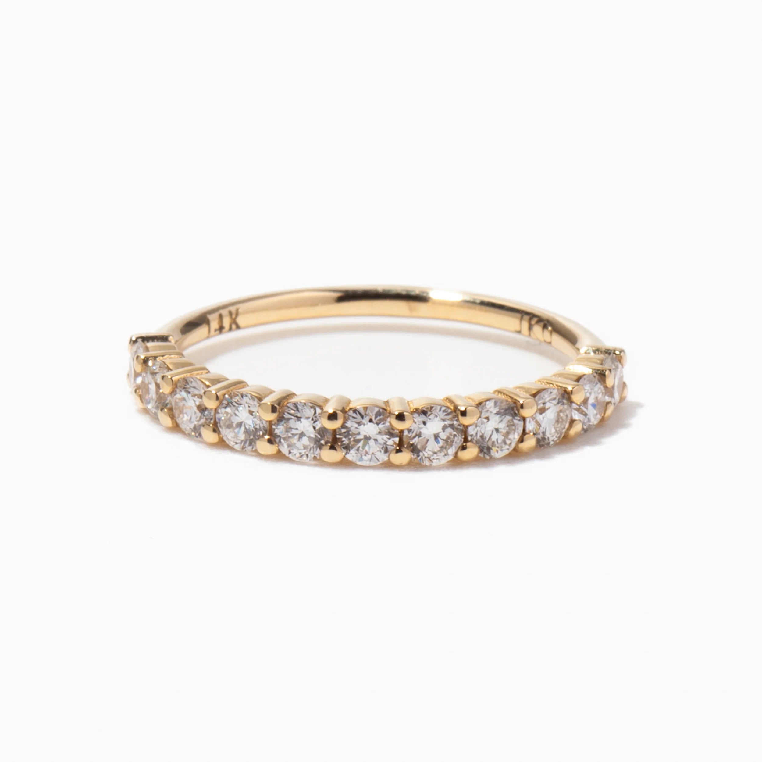 0.20 TCW Round CVD Diamond Eternity Wedding Band
