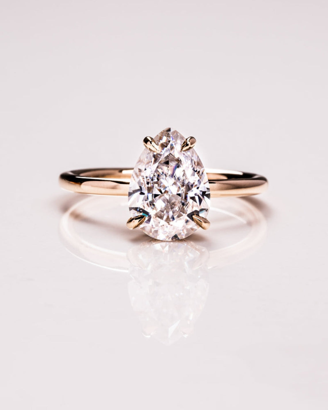 1.09 - 3.09 CT Pear F/VS1 CVD Diamond Hidden Halo Engagement Ring - Camila Brown