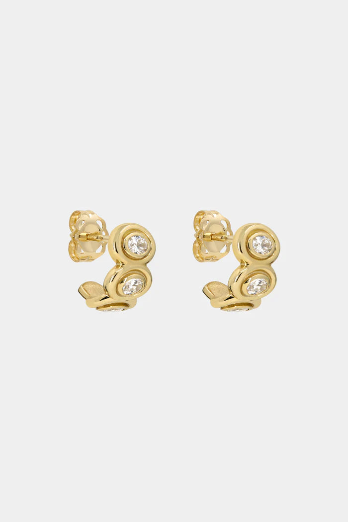 0.60 TCW Mini Oval Moissanite Diamond Bezel Hoops Earrings