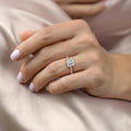 2.0 - 4.0  CT Princess Cut Lab Grown Diamond Hidden Halo & Pave Engagement Ring