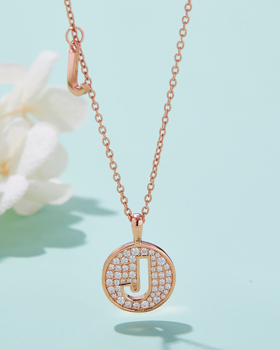 Customized "J" Letter Moissanite Diamond Necklace - Camila Brown