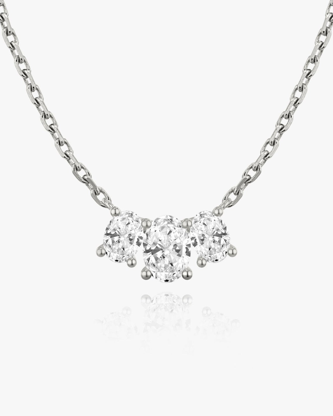 1.0 TCW Oval F/VS Lab Grown Diamond Necklace - Camila Brown