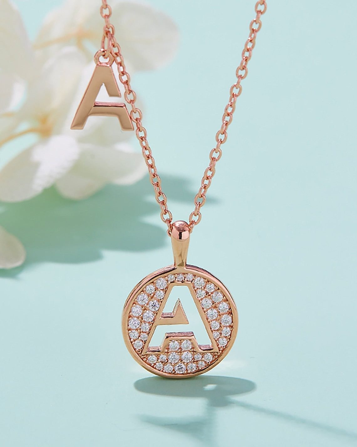 Customized A to Z Alphabet Letter Moissanite Diamond Necklace - Camila Brown