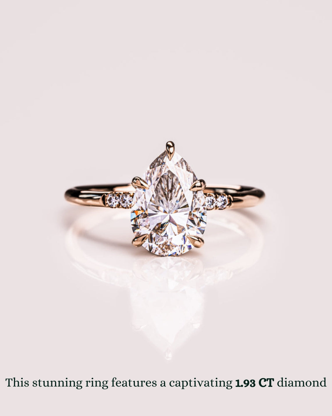 1.93-3.93 CT Pear E/VS2CVD Diamond Hidden Halo Engagement Ring - Camila Brown