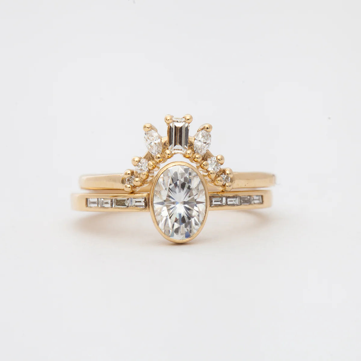 0.70 -2.50 CT Oval CVD Diamond Pave Engagement Ring