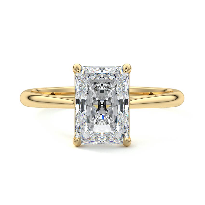 3.0 Carats Lab Grown Diamond Radiant Shape E-VS1 Solitaire Engagement Ring - Camila Brown