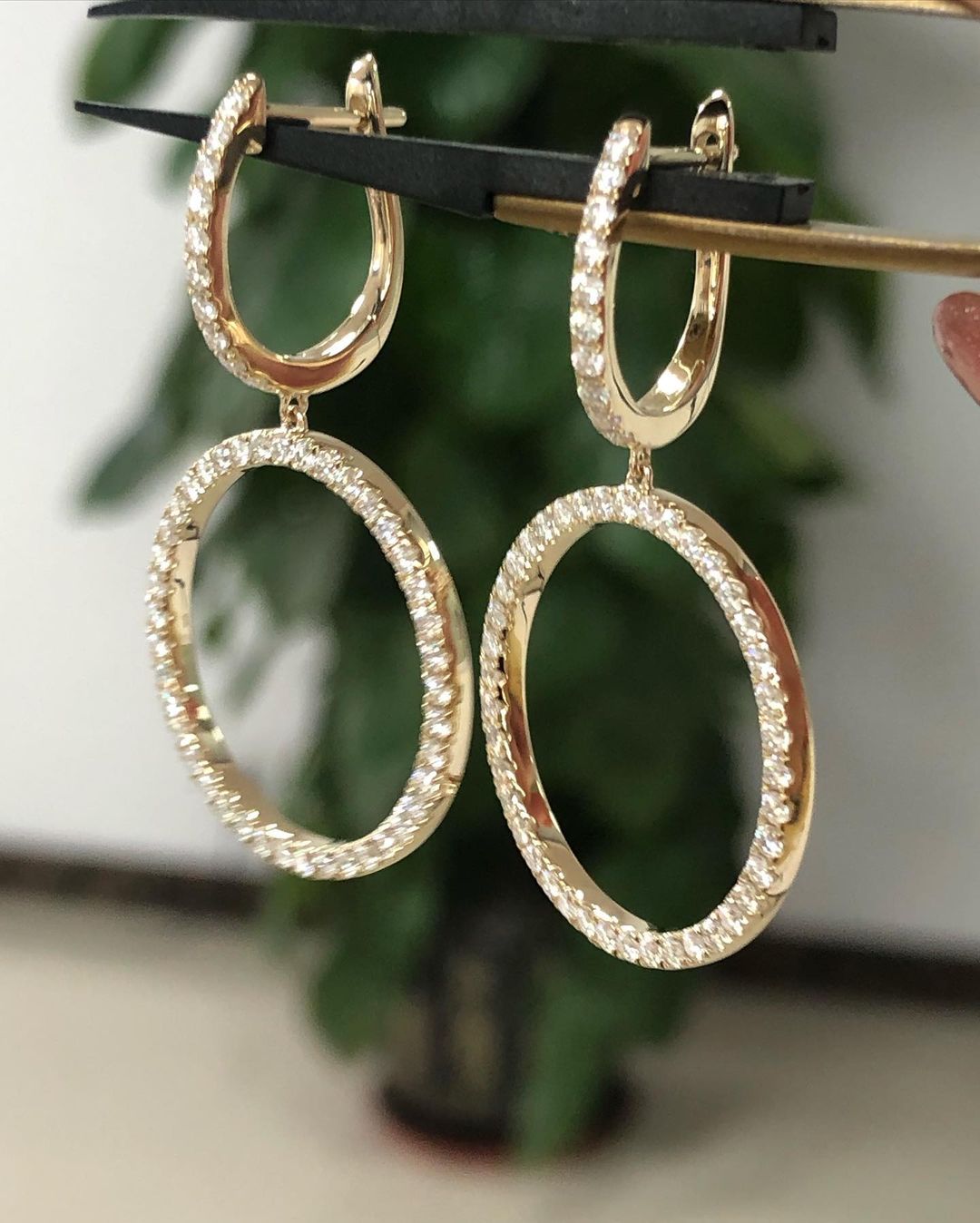 0.66 TCW Round Cut Moissanite Hoop Earrings - Camila Brown