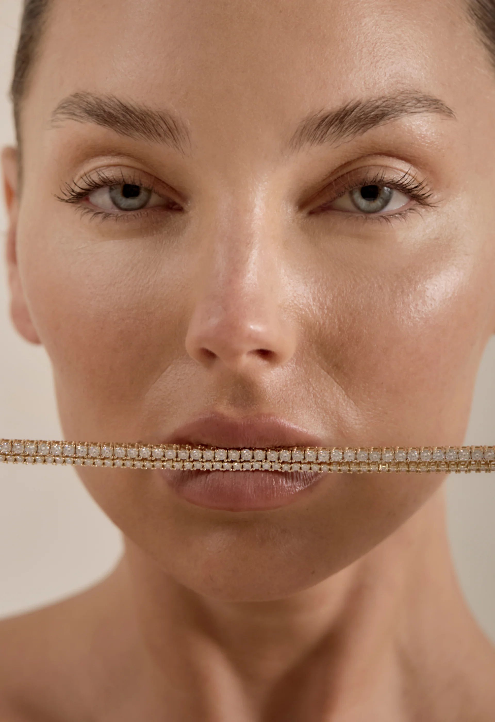 Round Lab Grown Diamond Tennis Necklace