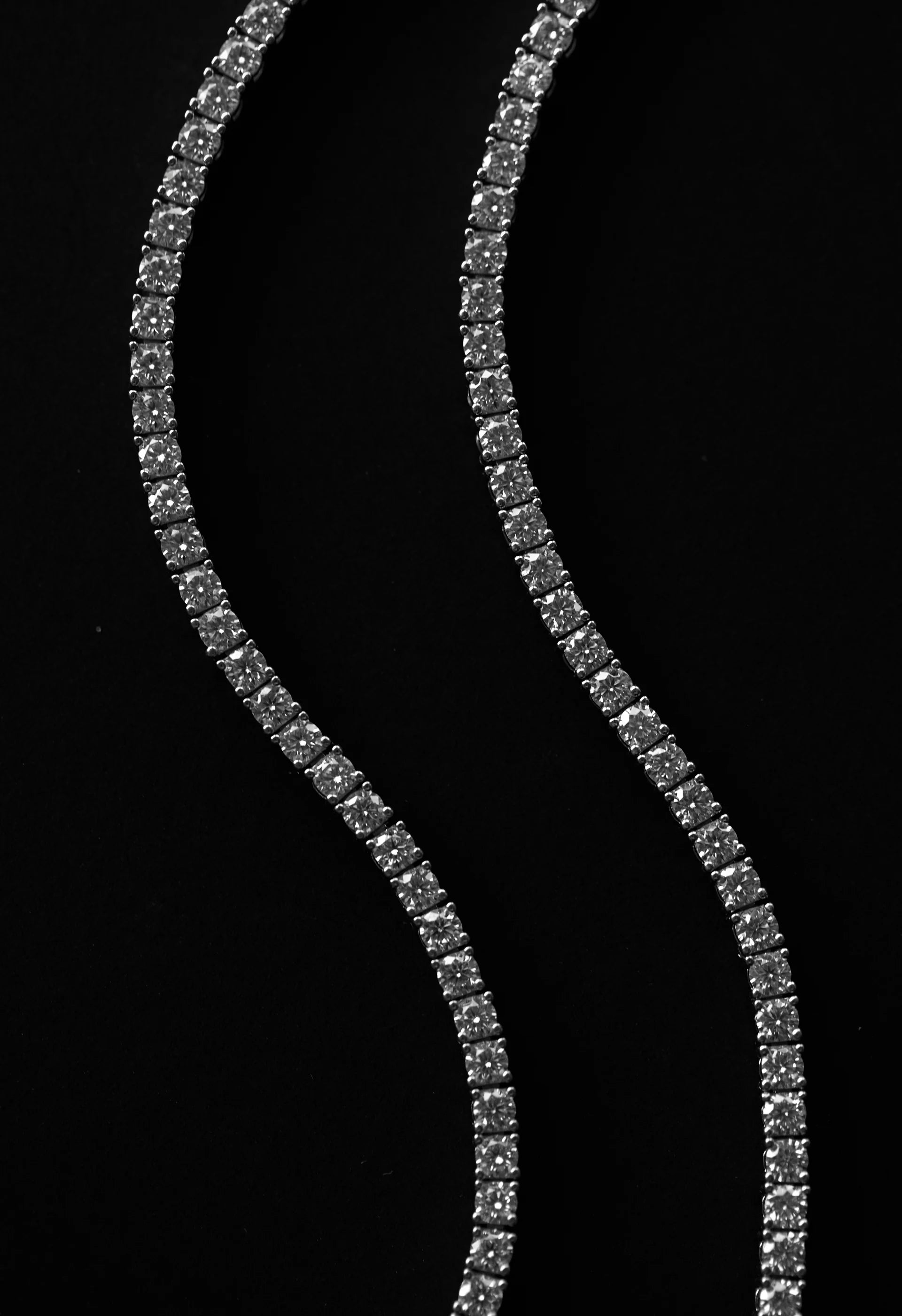 Round Lab Grown Diamond Tennis Necklace