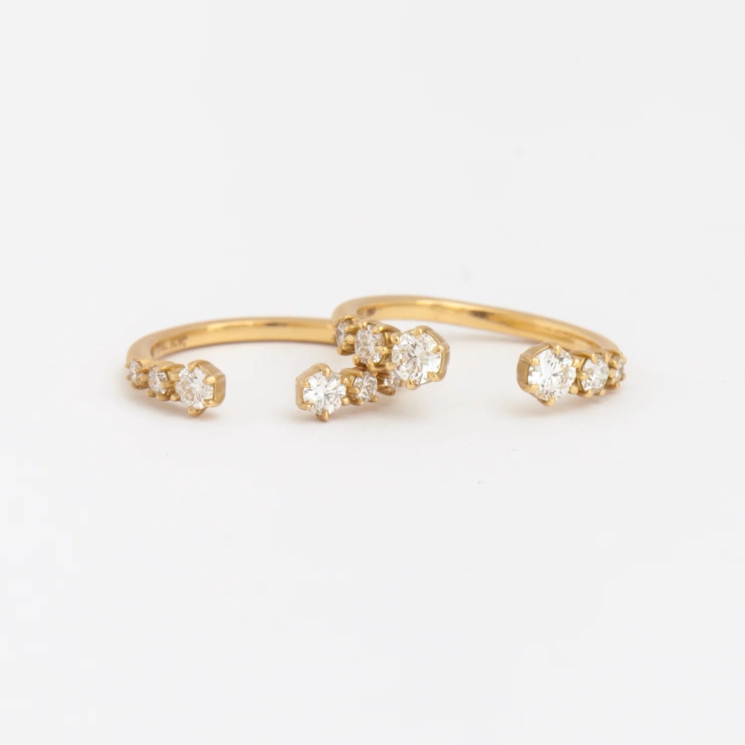 0.21 TCW Round CVD Diamond Open Wedding Band