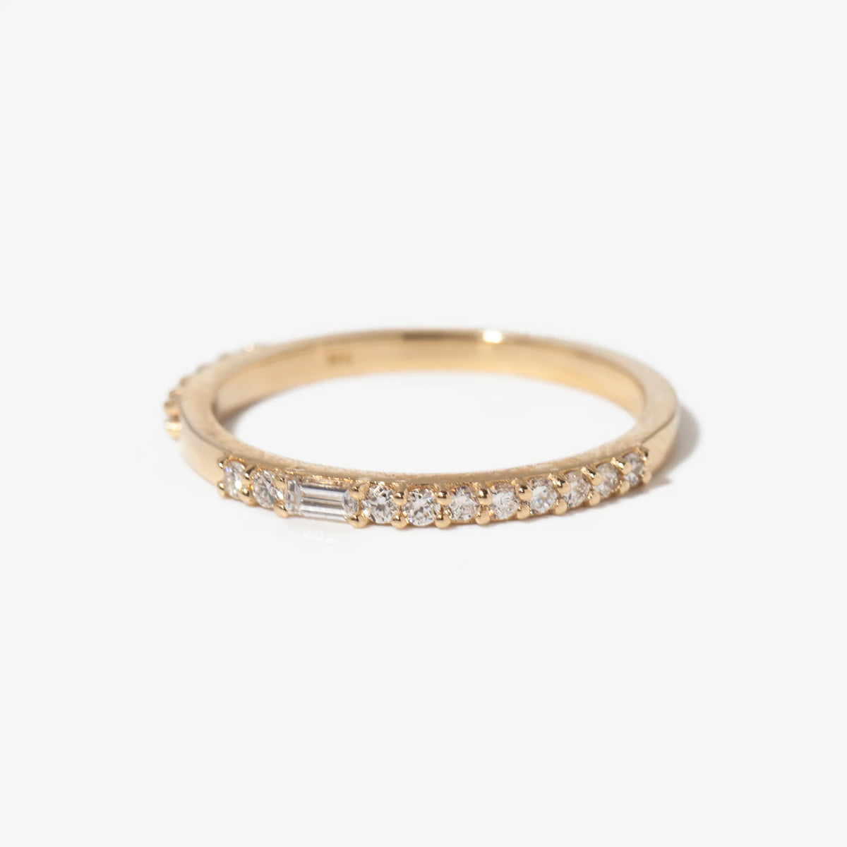 0.17 TCW Baguette & Round CVD Diamond Eternity Wedding Band