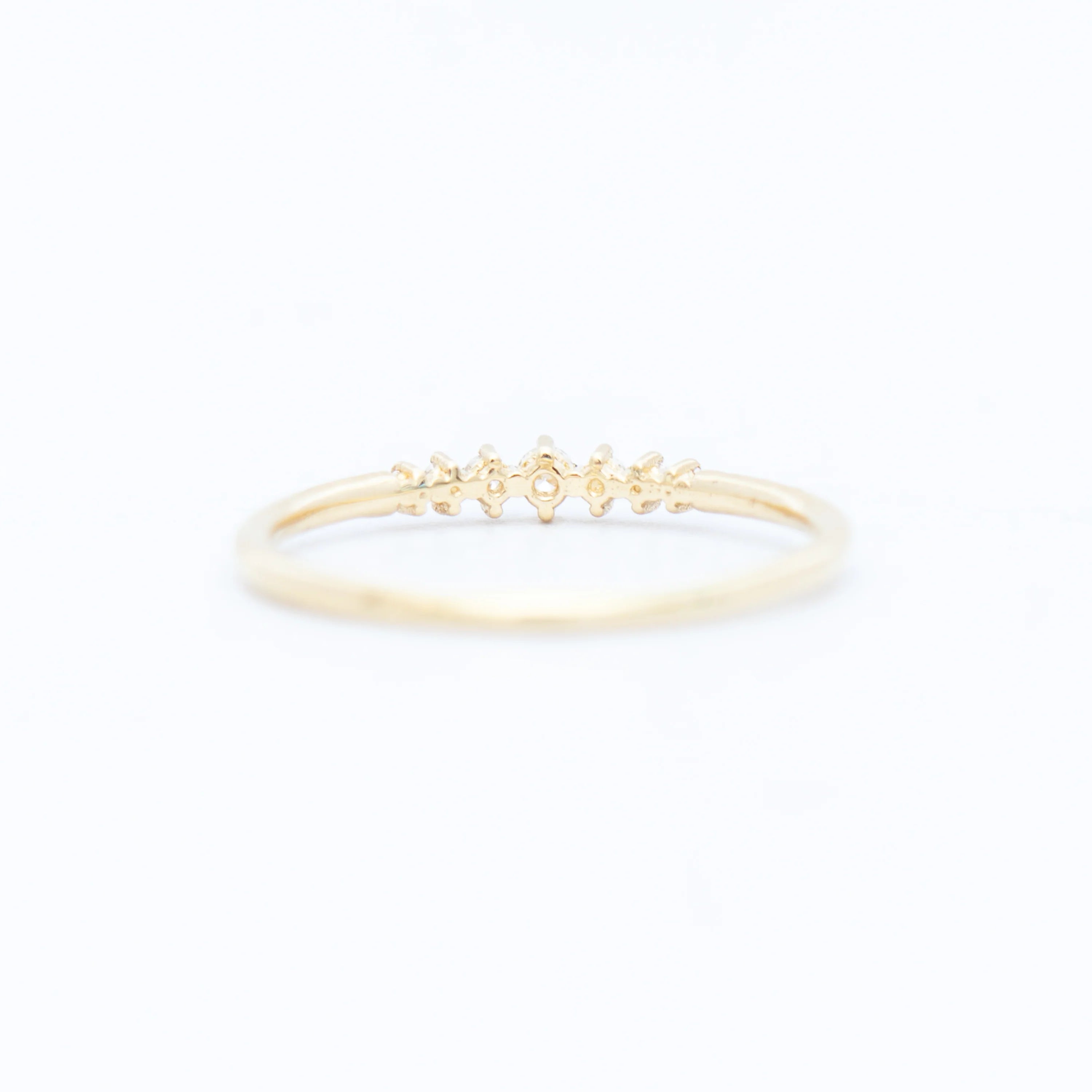0.2 TCW Round CVD Diamond Half Eternity  Wedding Band
