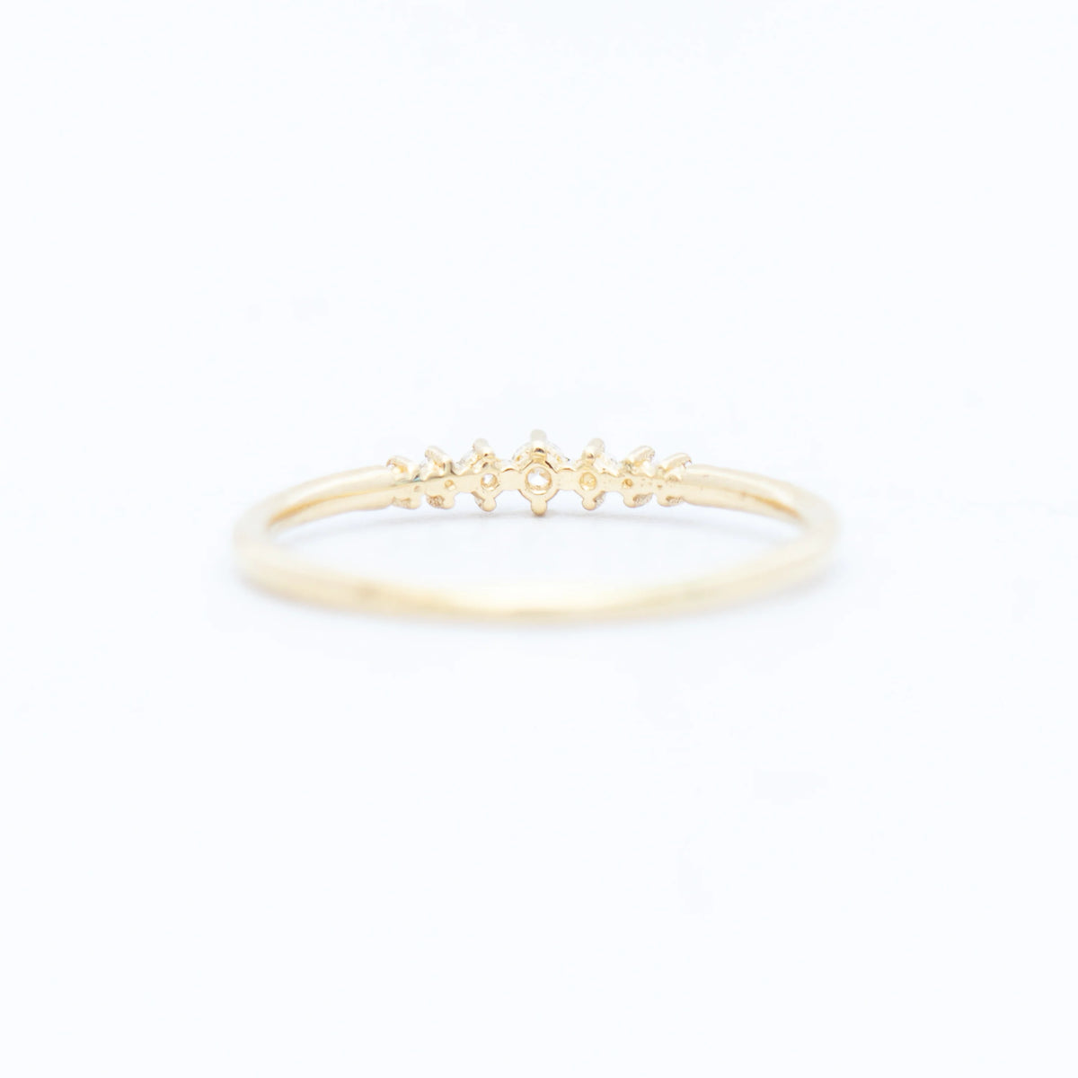 0.2 TCW Round CVD Diamond Half Eternity  Wedding Band