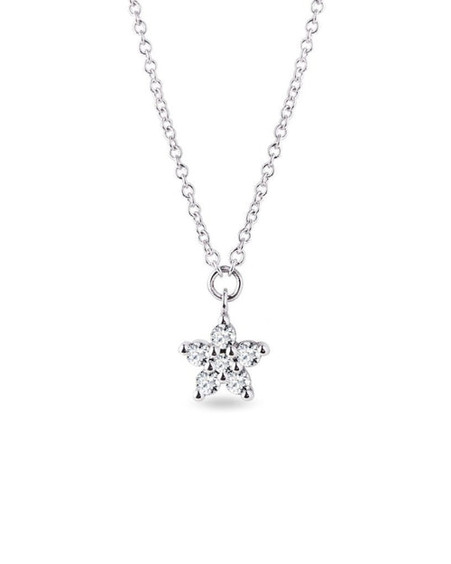 0.10 TCW Round Moissanite Diamond Star Pendent Necklace - Camila Brown
