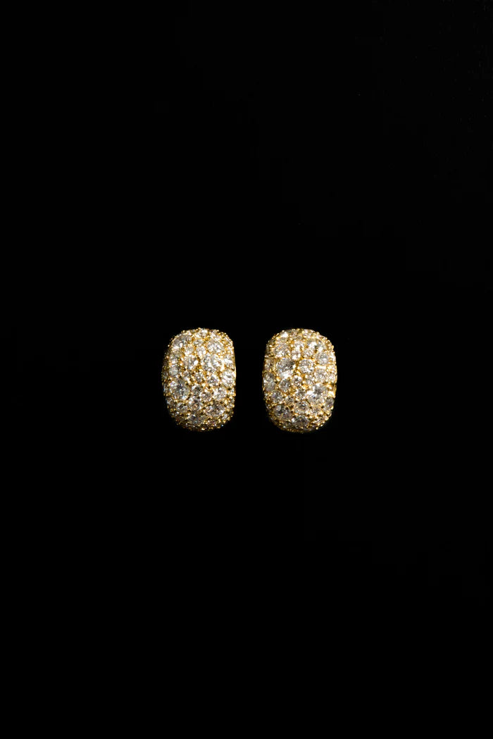 3.70 TCW Mini Round Cut Moissanite Diamond Hoops Earrings