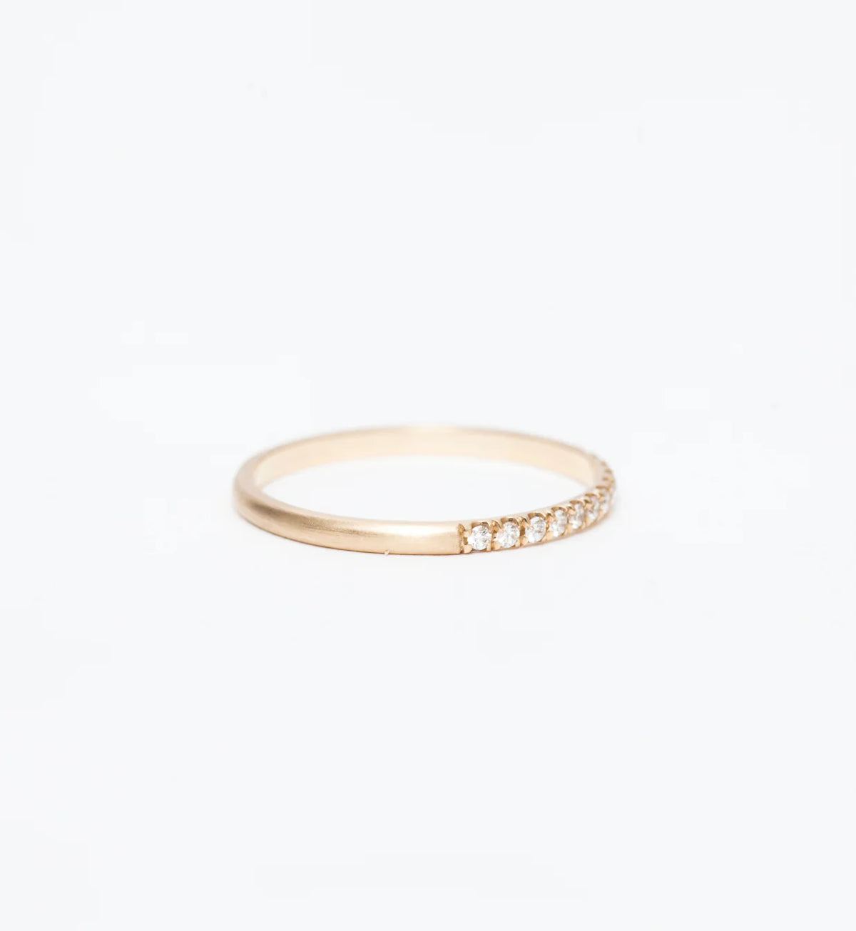 0.15 TCW Round CVD Diamond Semi Eternity Wedding Band