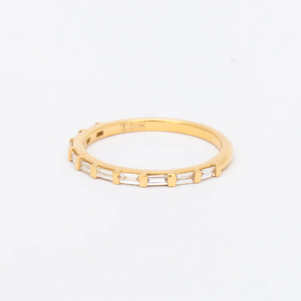 0.25 TCW Baguette CVD Diamond Bar Wedding Band