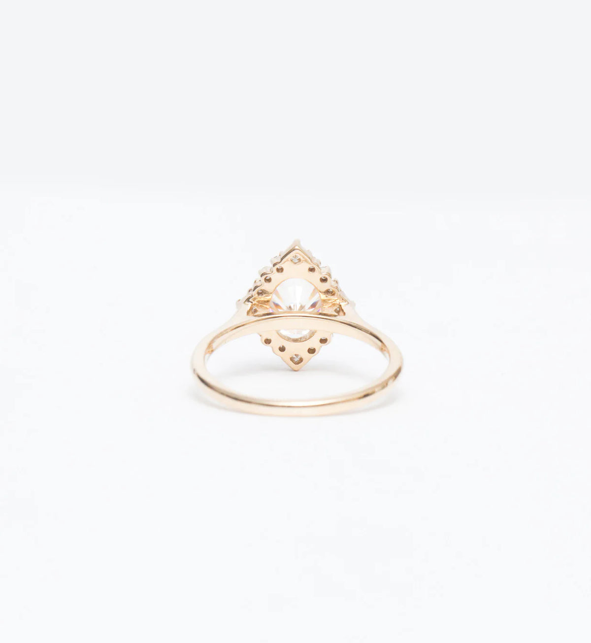 1.0 -3.0 CT Oval Lab Grown Diamond Cluster Engagement Ring