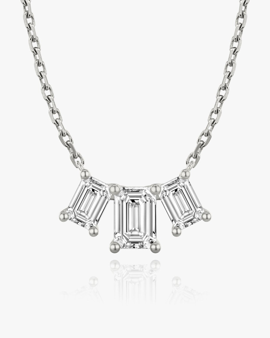 2.0 TCW Emerald F/VS Lab Grown Diamond Necklace - Camila Brown