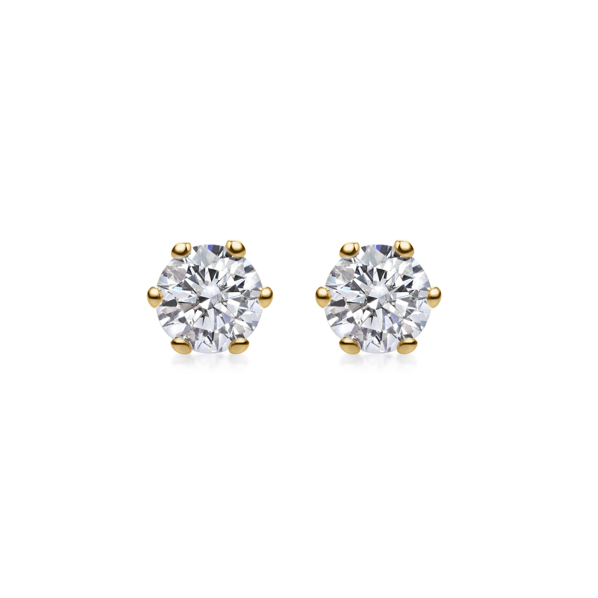 0.5 CT Round Solitaire G/VVS Lab Grown Diamond Earrings - Camila Brown