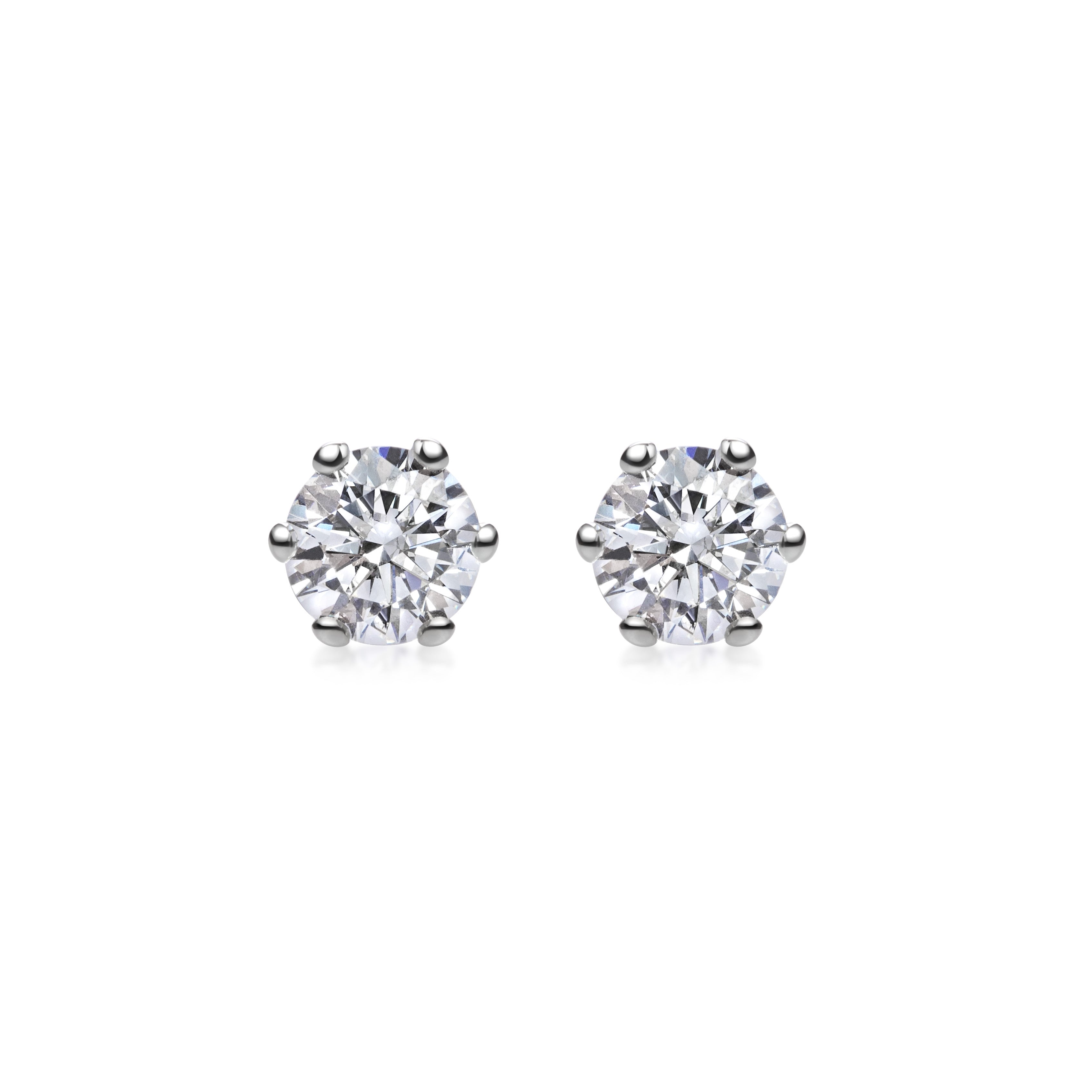 0.5 CT Round Solitaire G/VVS Lab Grown Diamond Earrings - Camila Brown