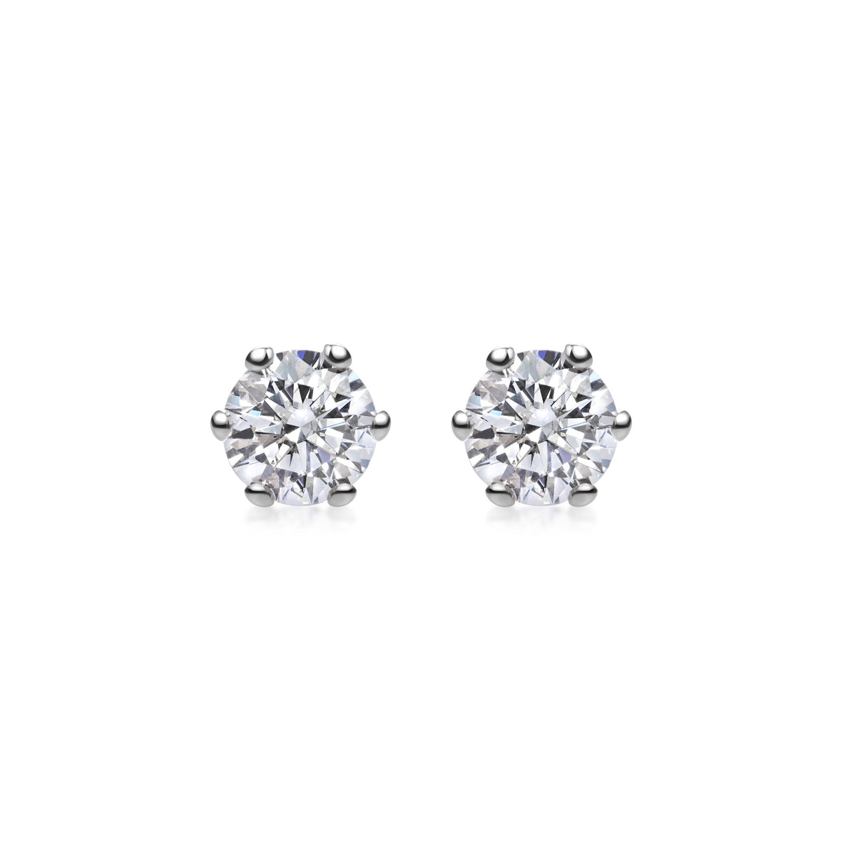 0.5 CT Round Solitaire G/VVS Lab Grown Diamond Earrings - Camila Brown