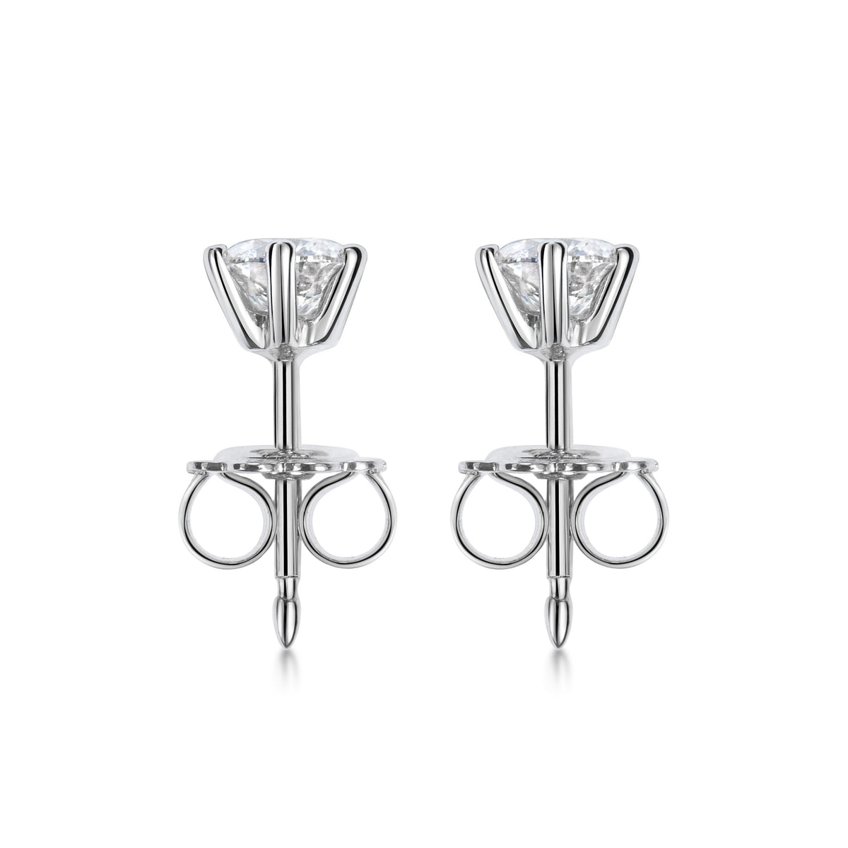 0.5 CT Round Solitaire G/VVS Lab Grown Diamond Earrings - Camila Brown