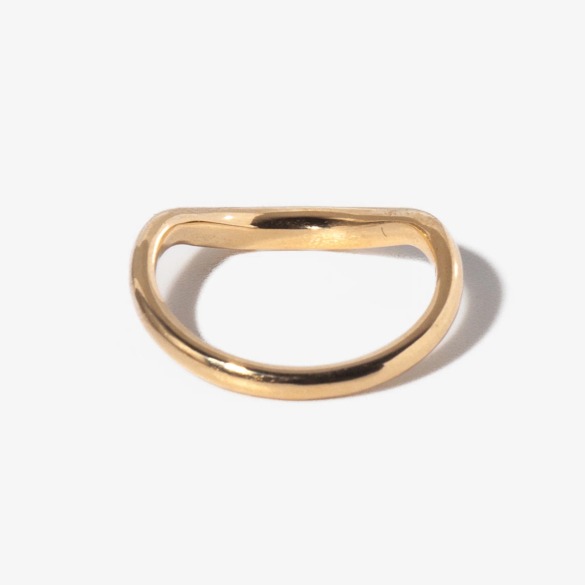 Plain curved wedding band