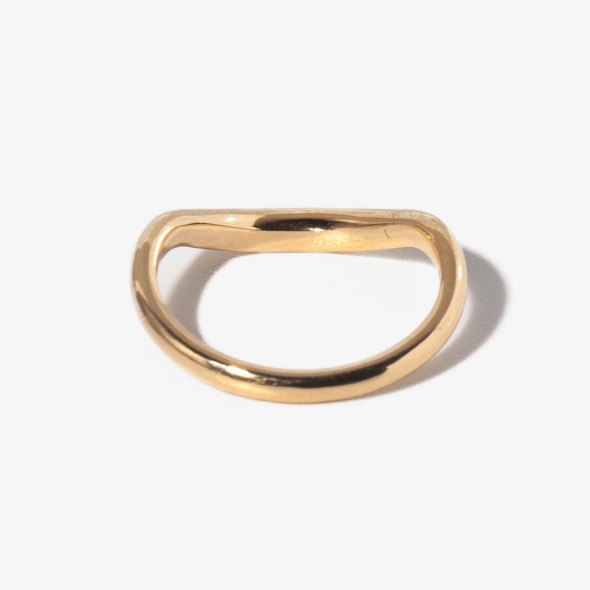 Plain curved wedding band