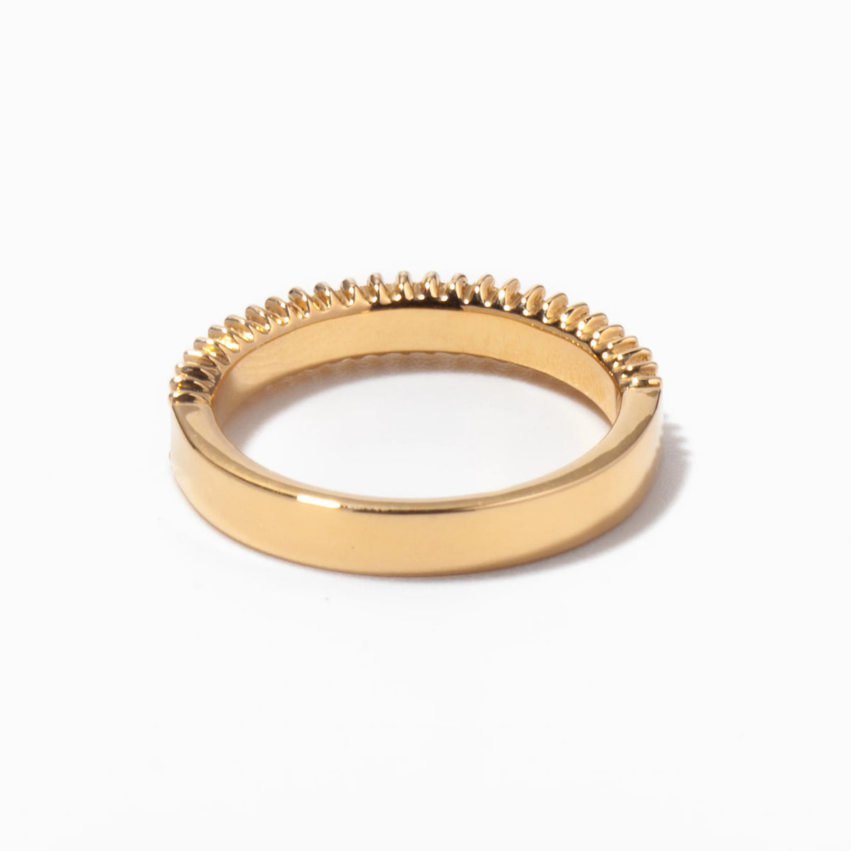0.55 TCW Baguette CVD Diamond Half Eternity Wedding Band