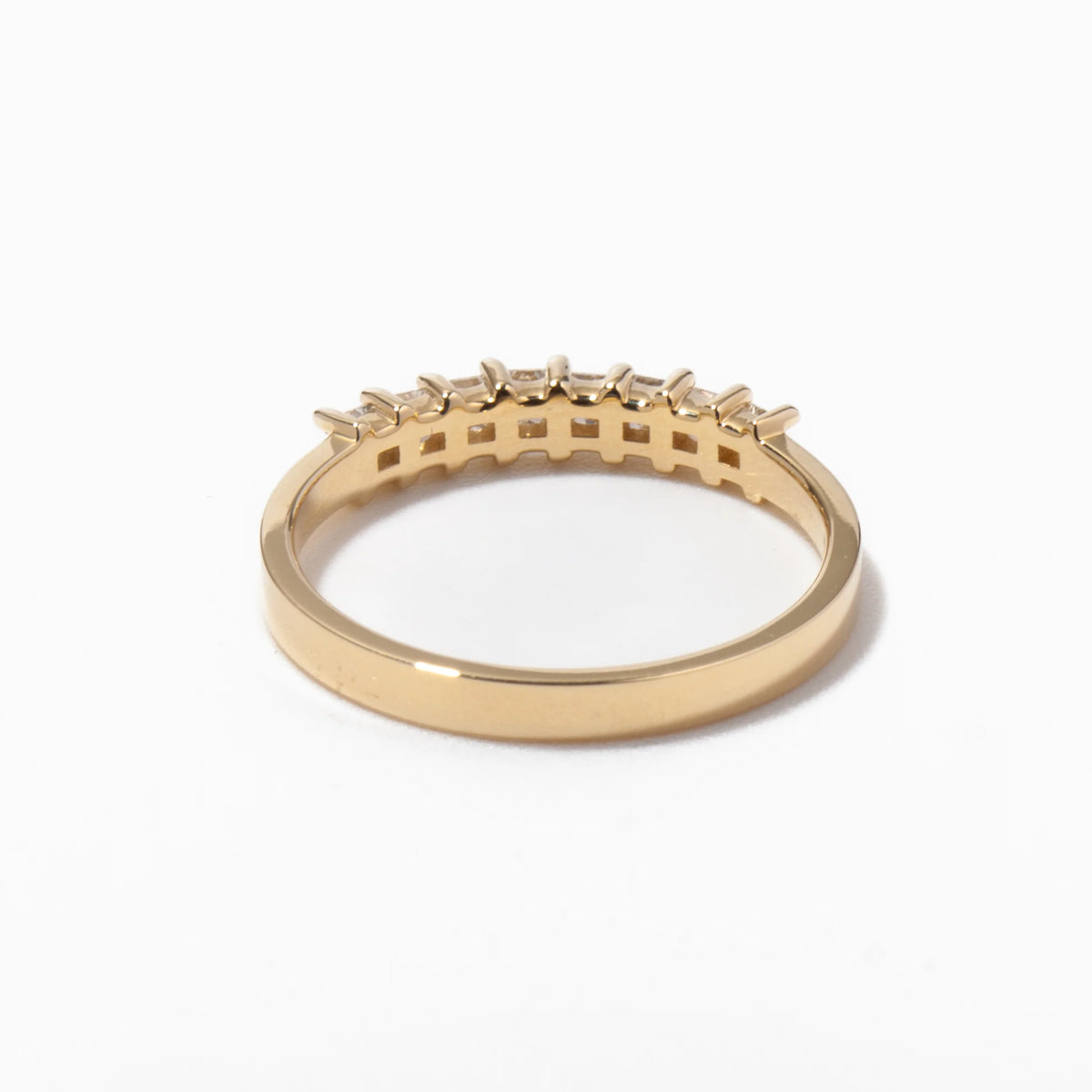 0.40 TCW Princess CVD Diamond Half Eternity Wedding Band