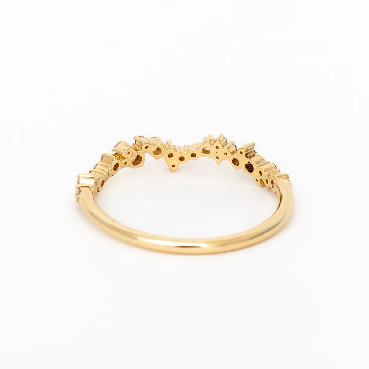 0.30 TCW Round CVD Diamond Cluster Wedding Band
