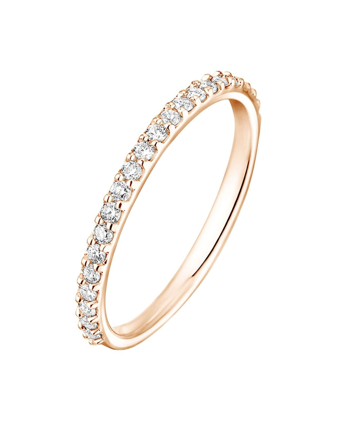 0.20 CT Round Shaped Moissanite Half Eternity Wedding Band - Camila Brown