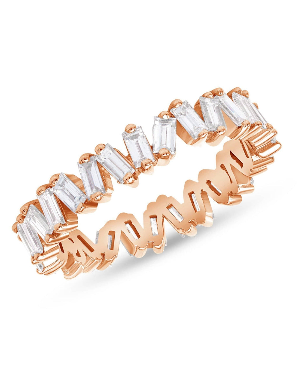 1.28 TCW Baguette CVD Diamond Eternity Wedding Band - Camila Brown