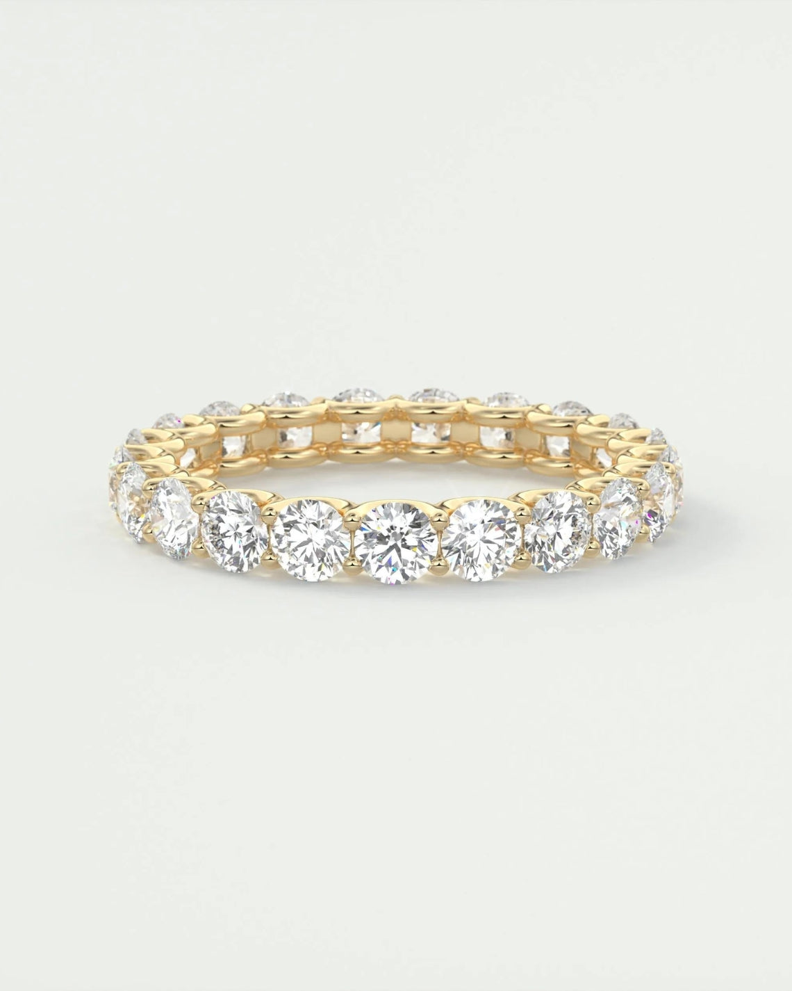 2.1 TCW Round CVD Diamond Full Eternity Wedding Band - Camila Brown