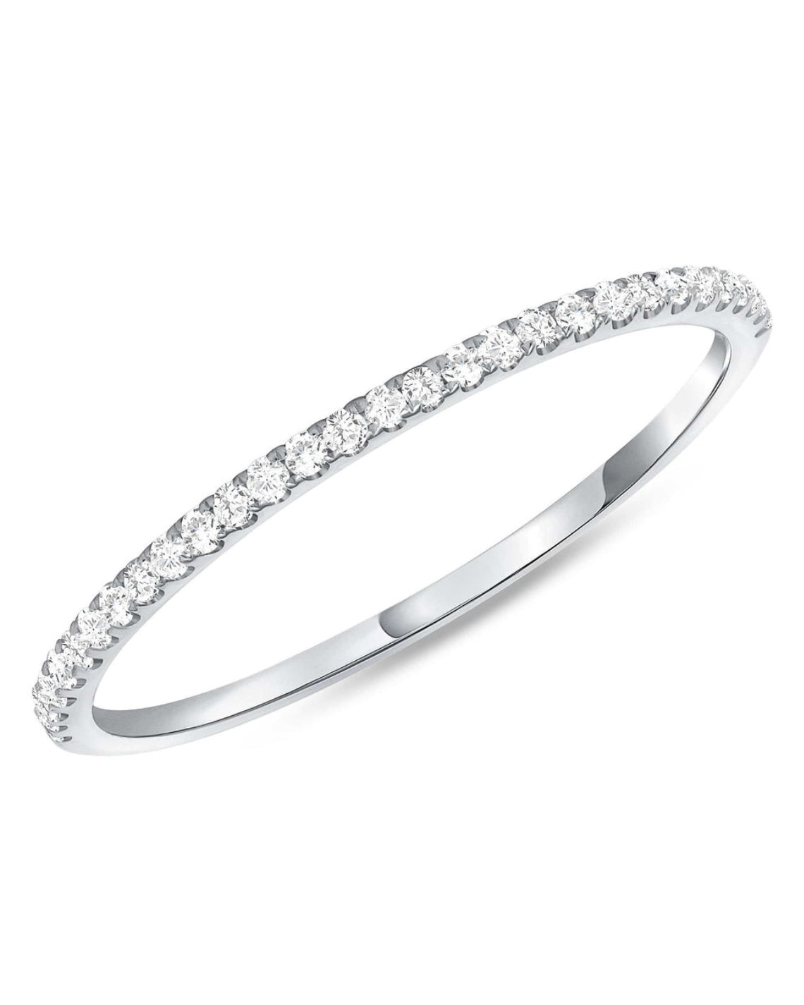 0.11 TCW Round CVD Diamond Minimalist Wedding Band - Camila Brown