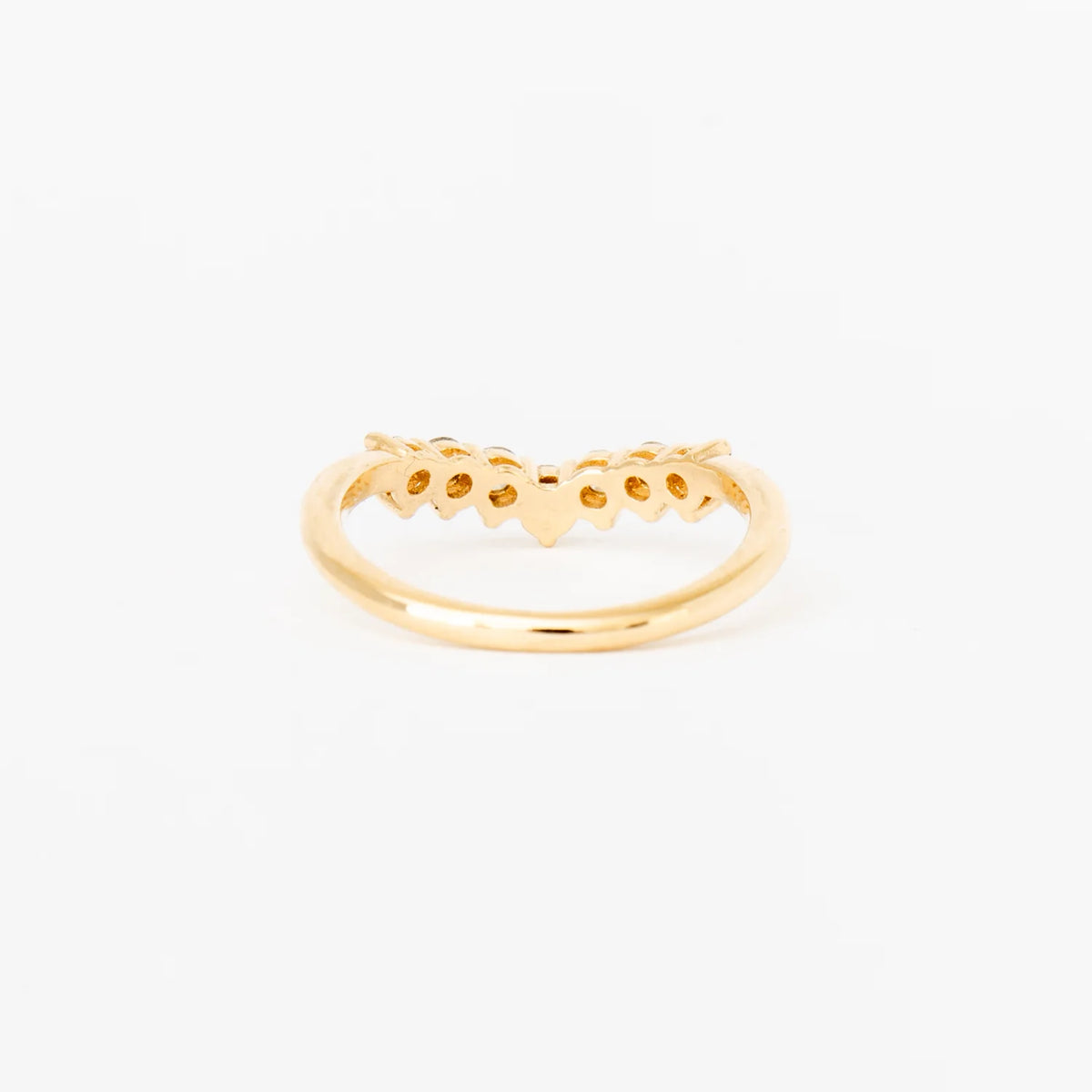 0.33 TCW Round CVD Diamond Curved Wedding Band
