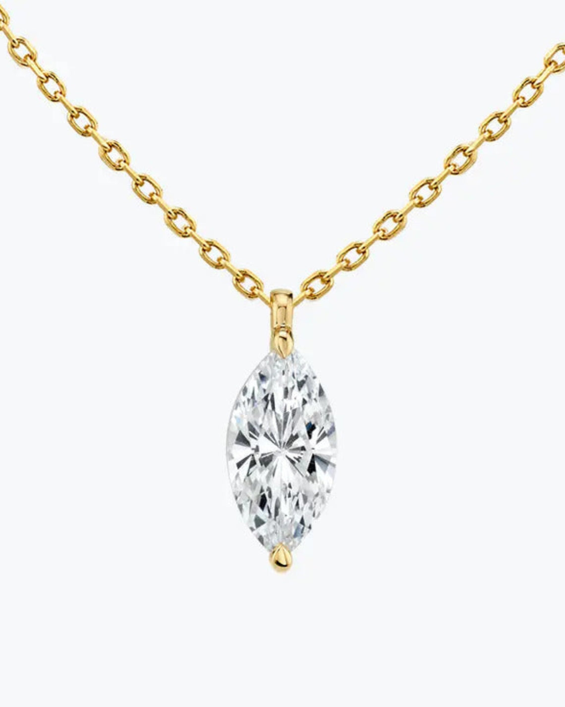 0.25-1.0 CT Marquise Moissanite Diamond Solitaire Necklace - Camila Brown