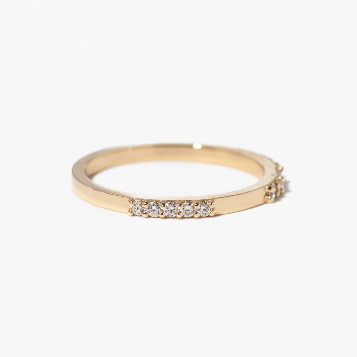 0.17 TCW Baguette & Round CVD Diamond Eternity Wedding Band