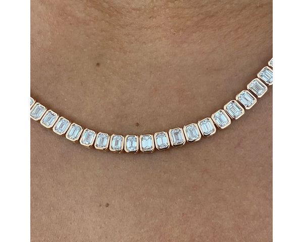 Emrald Lab Grown Diamond Tennis Necklace