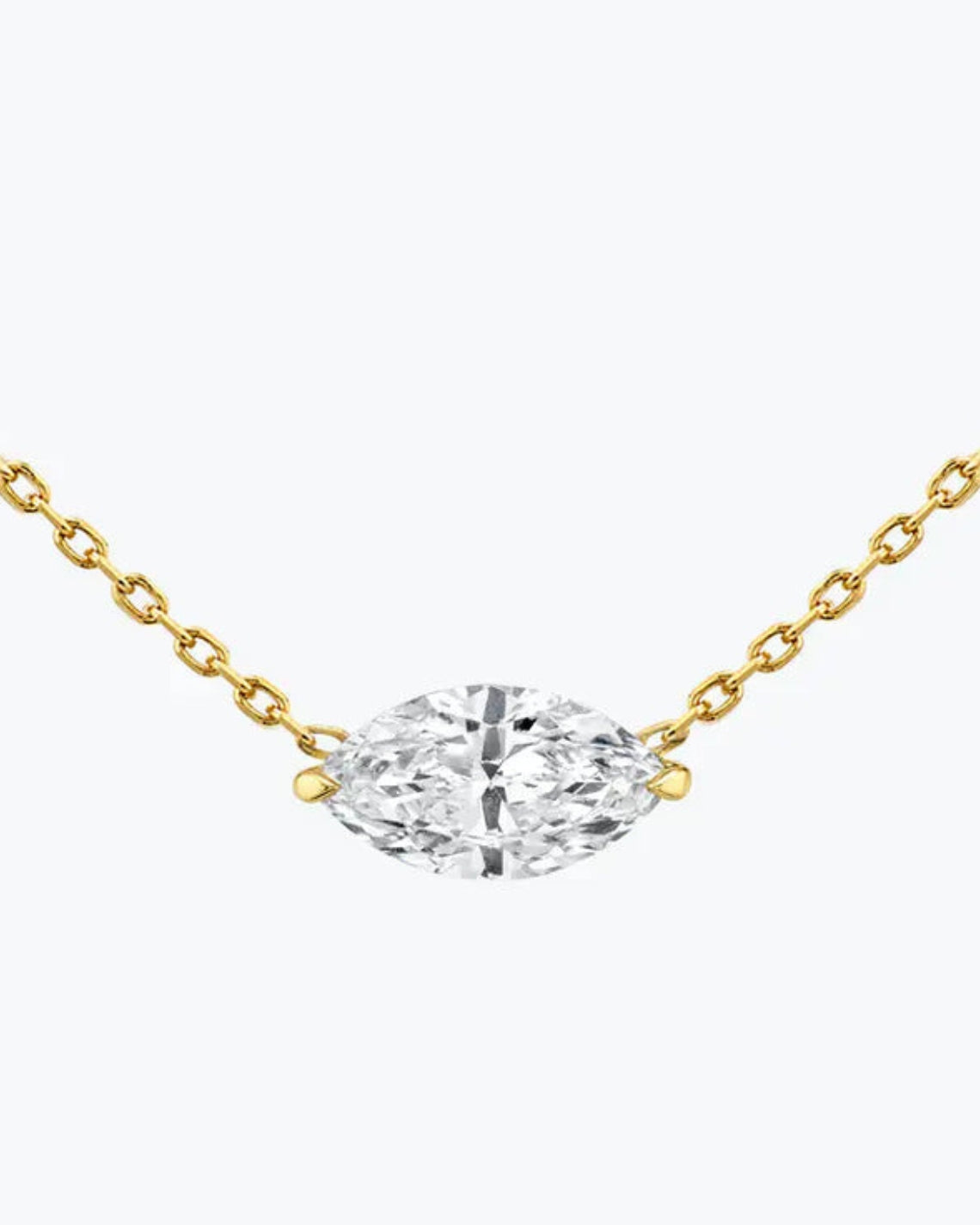 0.25-1.0 CT Marquise Moissanite Diamond Solitaire Necklace - Camila Brown