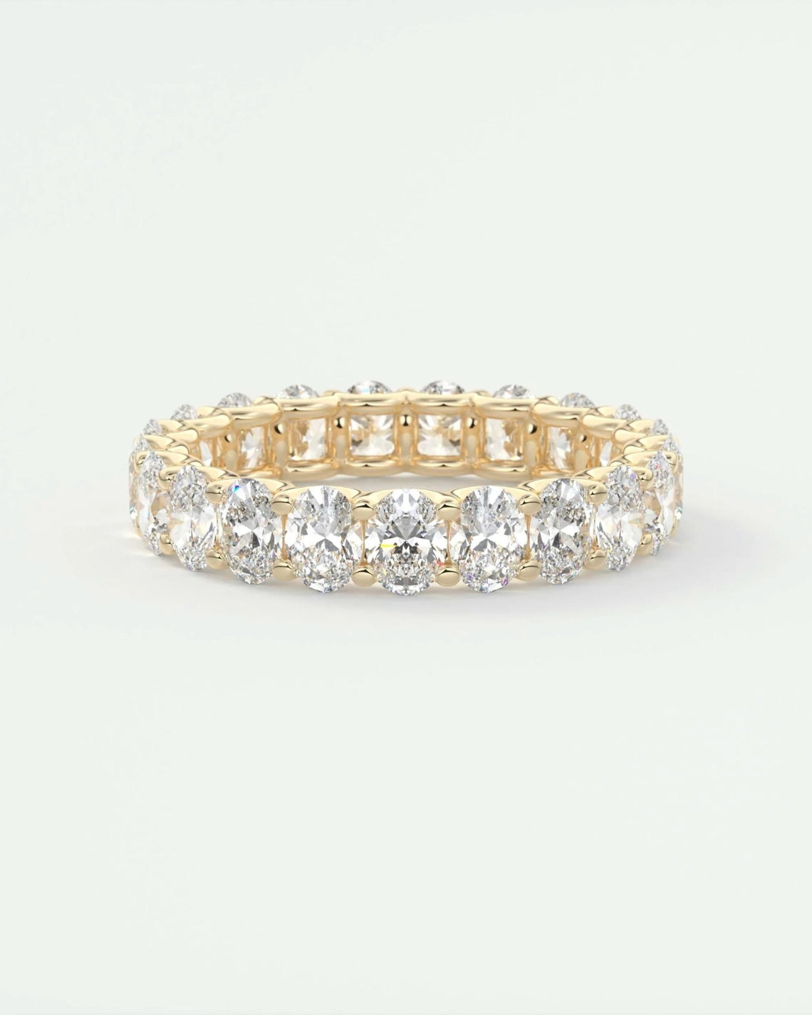 3.15 TCW Oval CVD Diamond Full Eternity Wedding Band - Camila Brown
