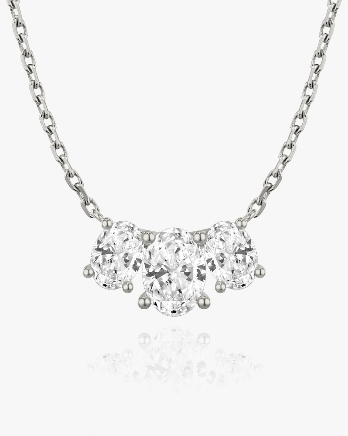 2.0 TCW Oval F/VS Lab Grown Diamond Necklace - Camila Brown