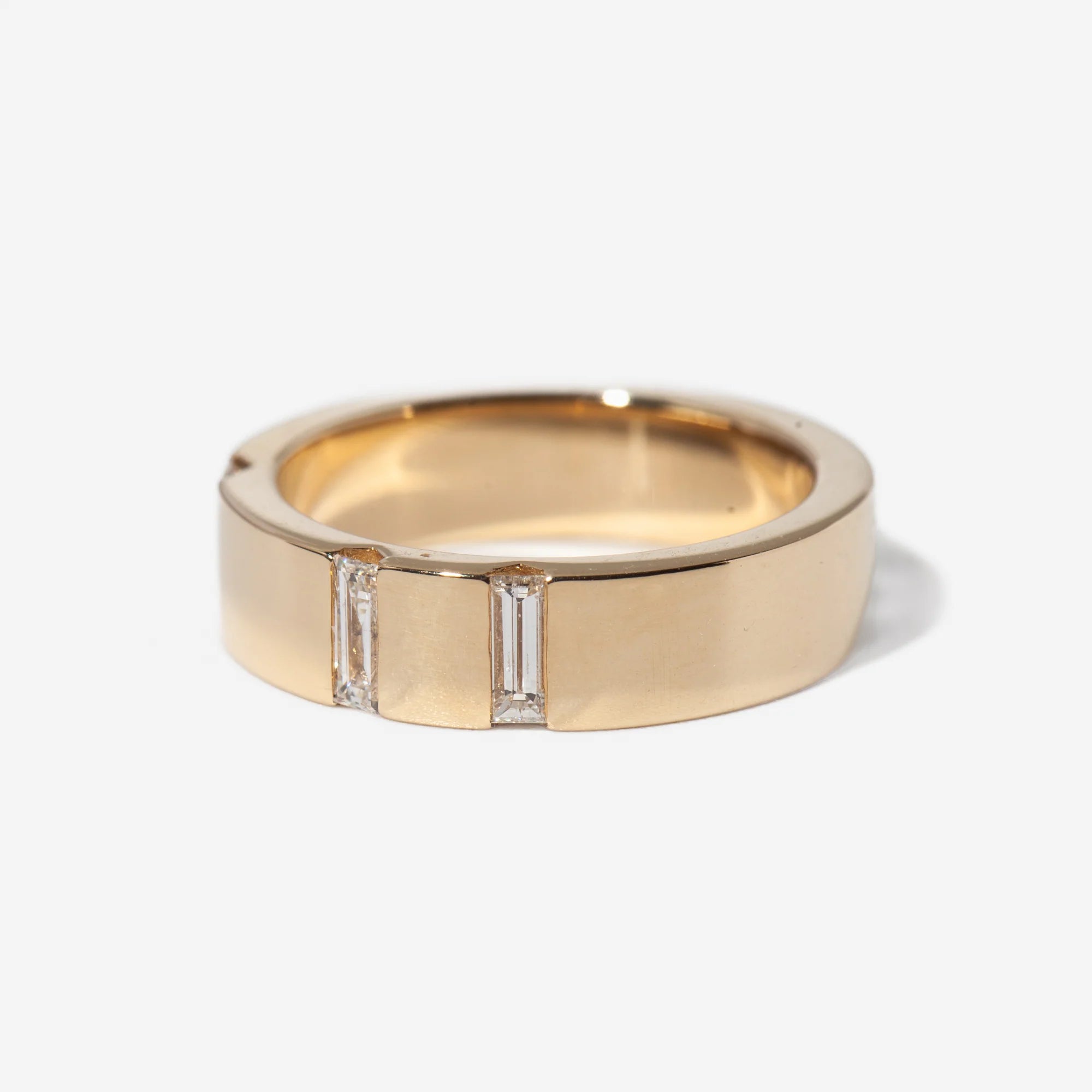 0.35 TCW Baguette CVD Diamond Flush Wedding Band