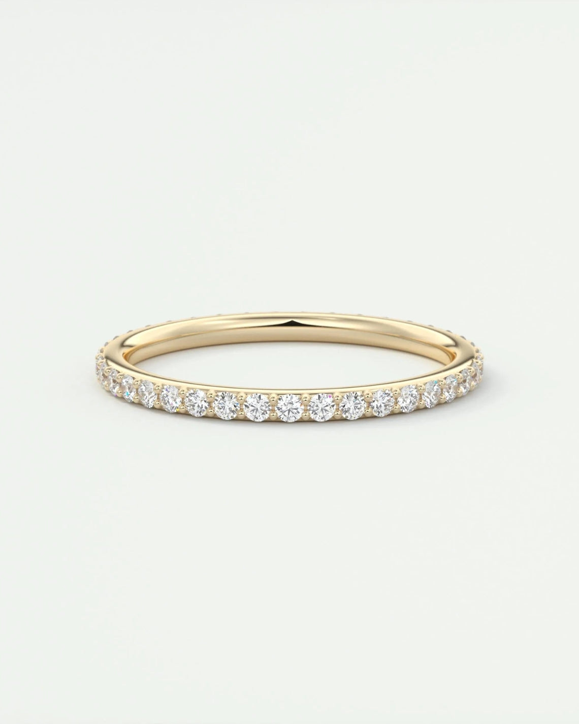 0.74 TCW Round CVD Diamond Full Eternity Wedding Band - Camila Brown