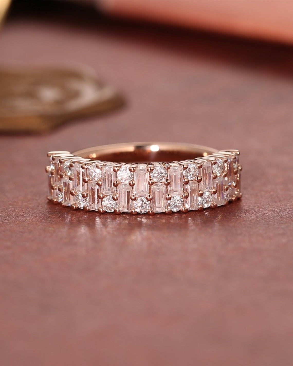 0.50 TCW Round & Baguette CVD Diamond Microw Setting Wedding Band - Camila Brown