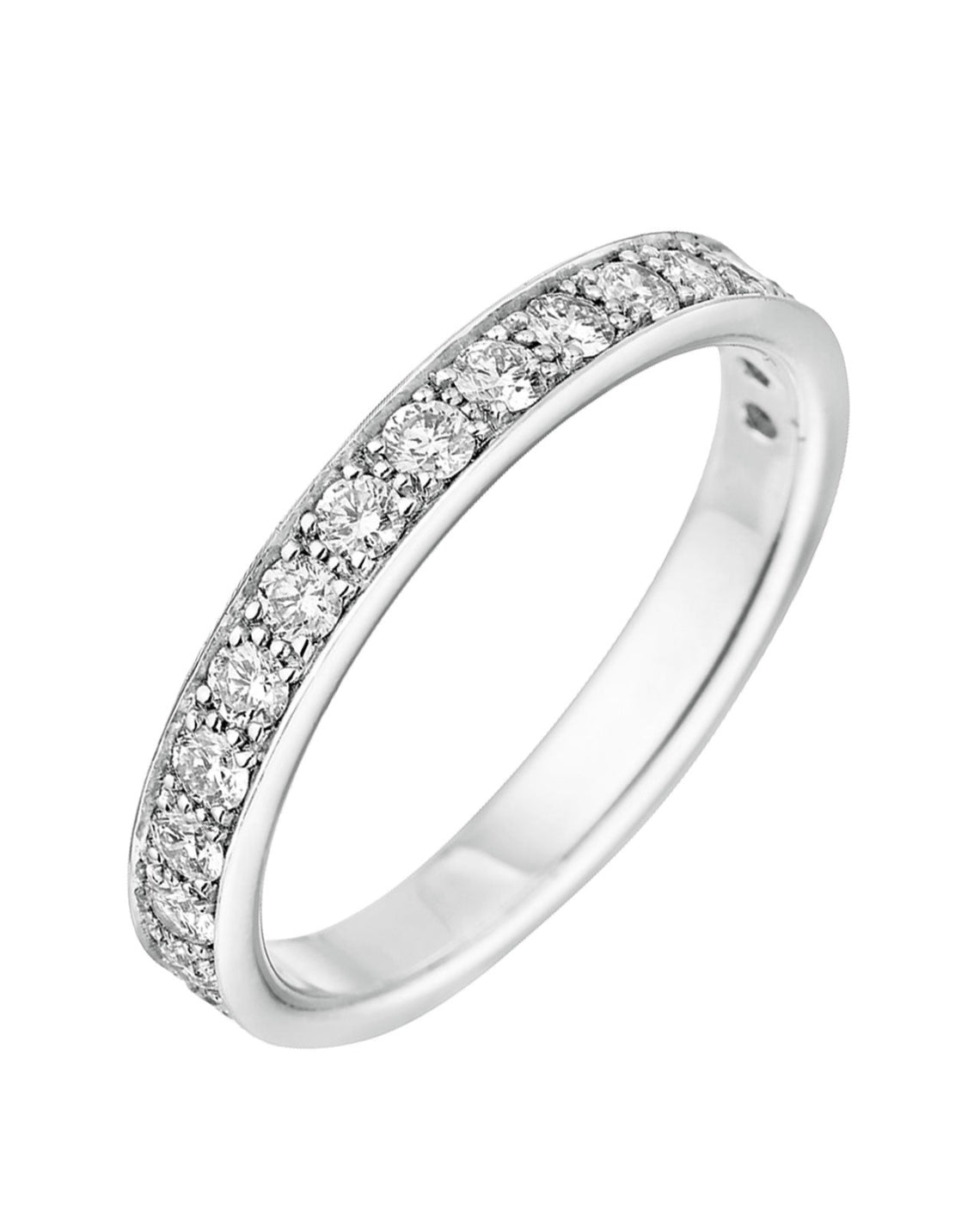 0.51 CT Round Shaped Moissanite Channel Setting Wedding Band - Camila Brown