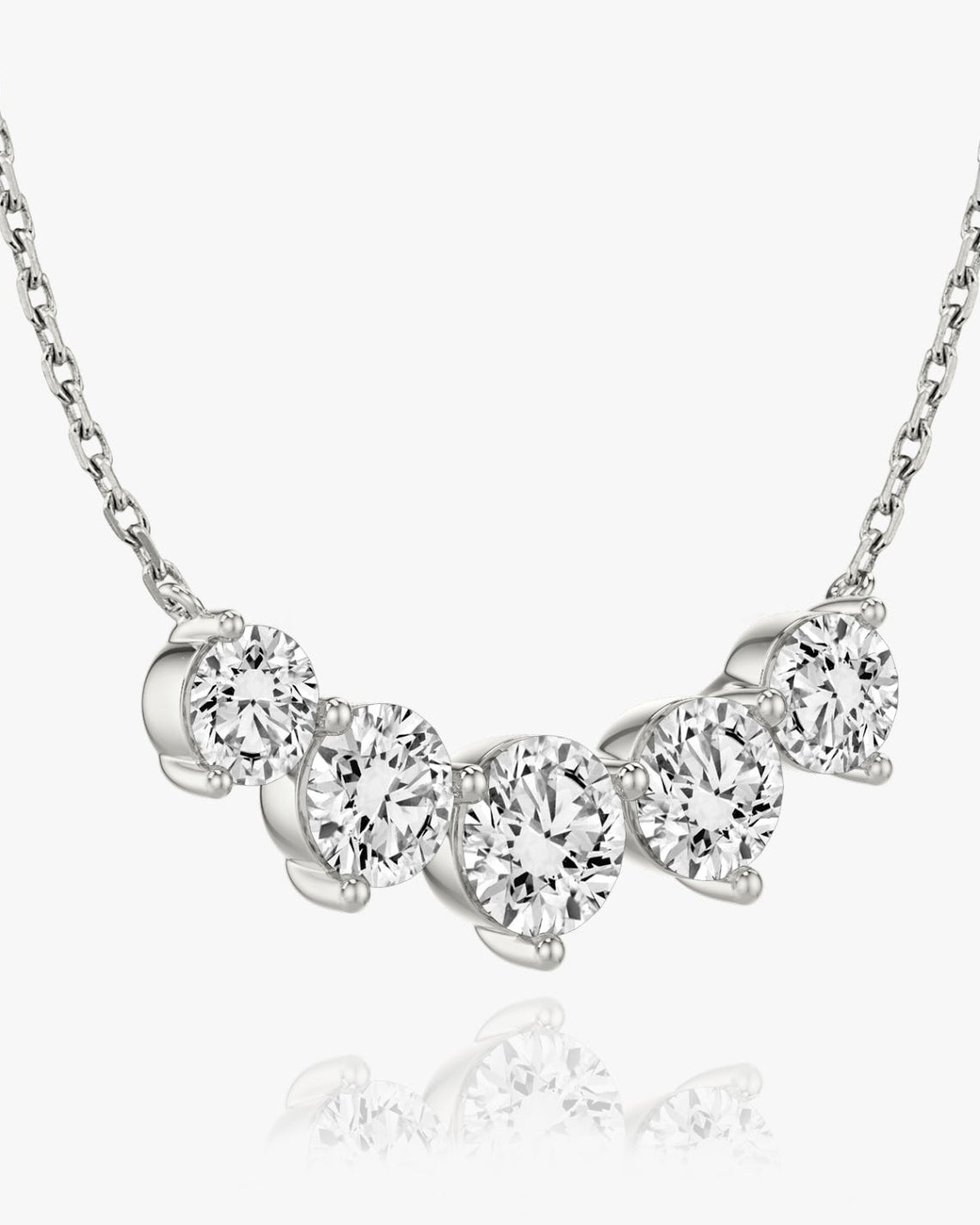 3.50 TCW Round F/VS Lab Grown Diamond Necklace - Camila Brown