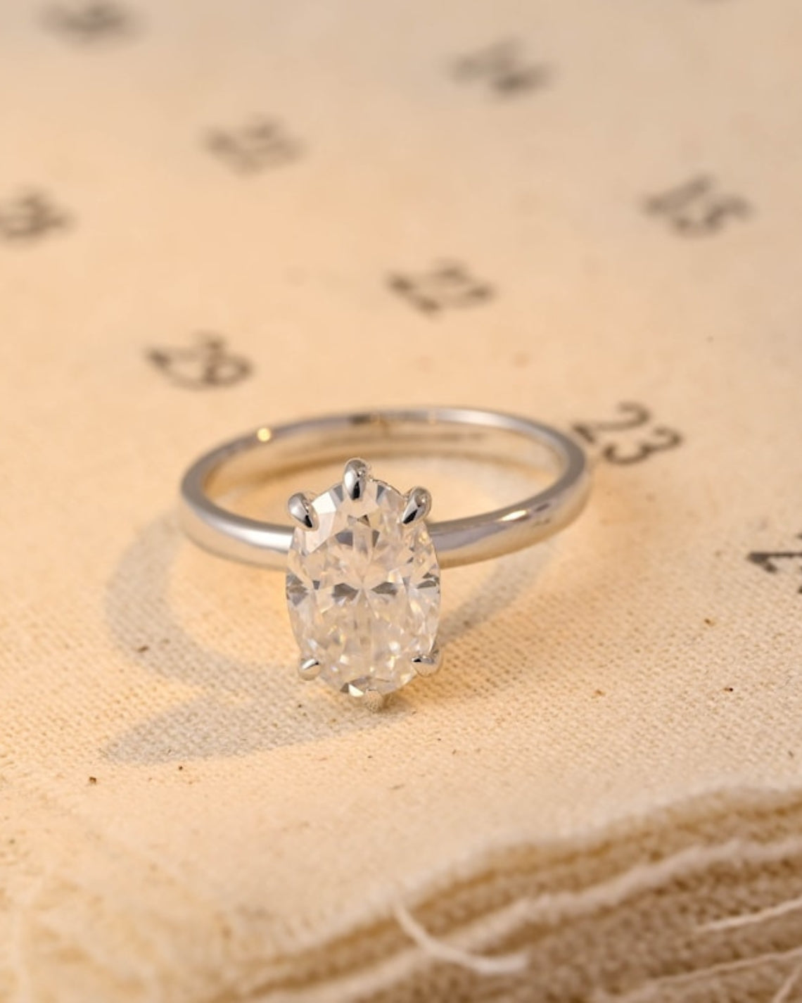 1.0-3.0 CT Oval F/VS1 CVD Diamond Solitaire Engagement Ring - Camila Brown
