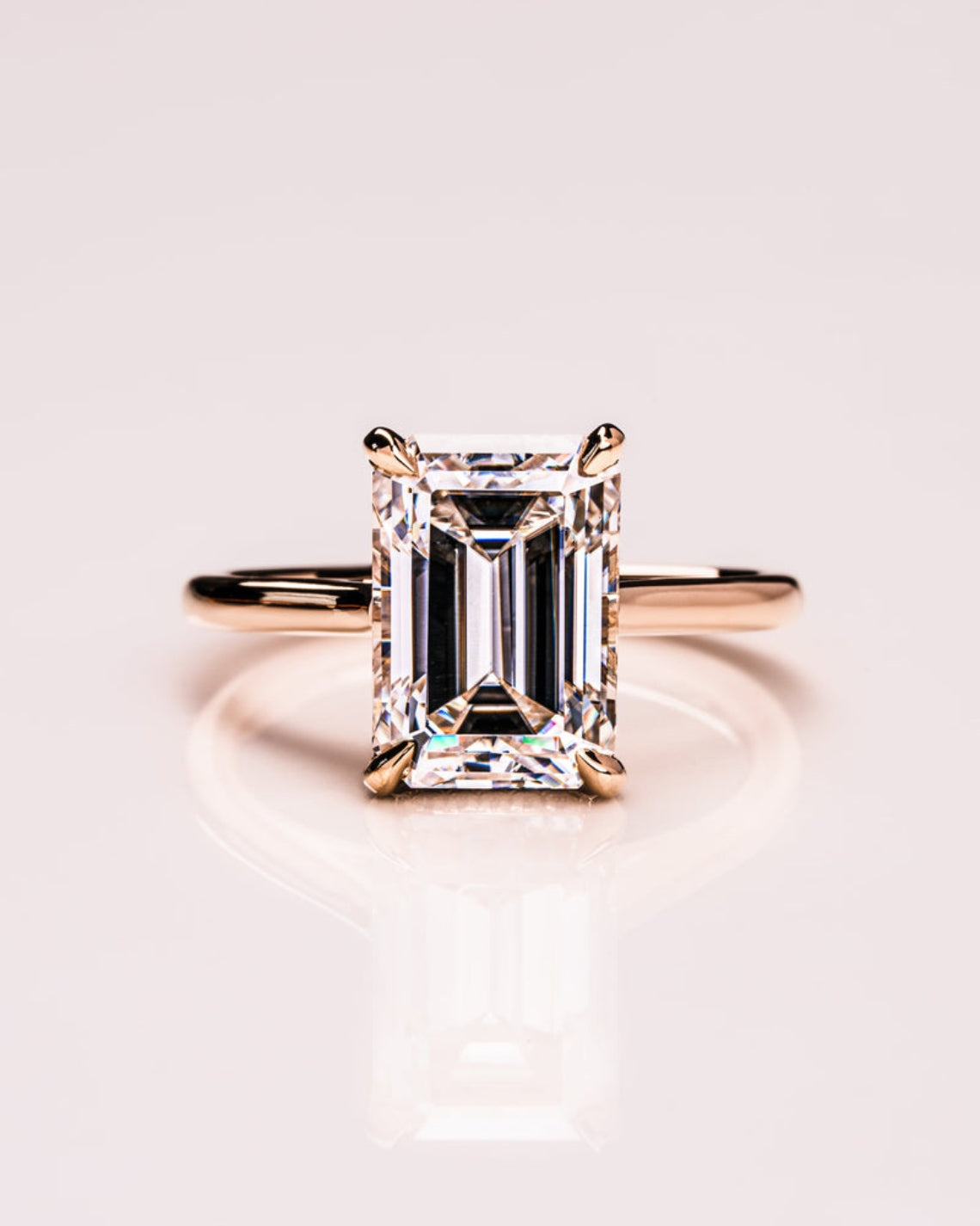 1.24 CT-3.24 CT Emerald F/VS2 CVD Diamond Hidden Halo Engagement Ring - Camila Brown